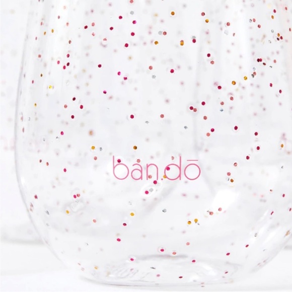 ban.do Acrylic Glitter Stemless Wine Glass Set of 4 (NEW) - Picture 2 of 6